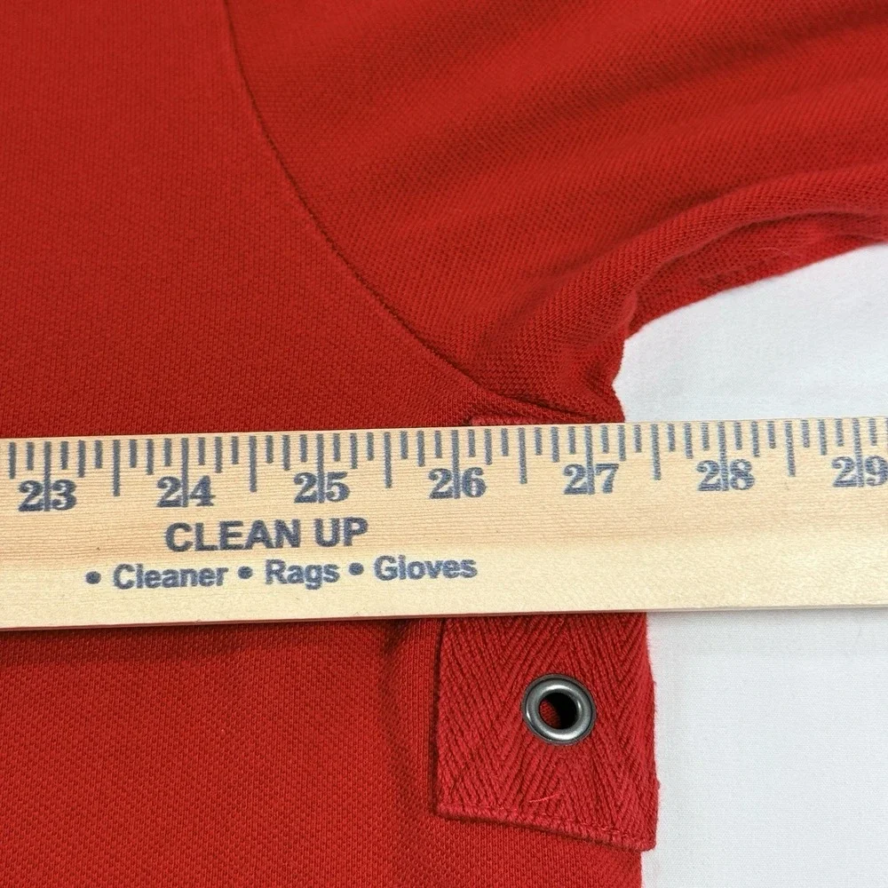 Vintage Polo Ralph Lauren Big Pony Rugby Polo‎ Shirt 2XLT Red Blue Crest Tall